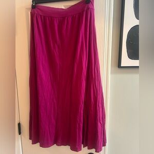 New York & Company Pink Maxi A-Line Skirt